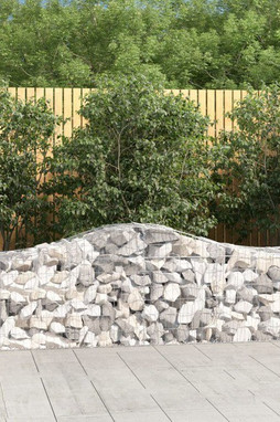 vidaXL 3145601 - Arched Gabion Baskets 5 pcs 200x50x60/80 cm Galvanised Iron