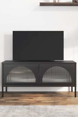 vidaXL 352998 - TV Cabinet 105x35x50 cm Glass and Steel