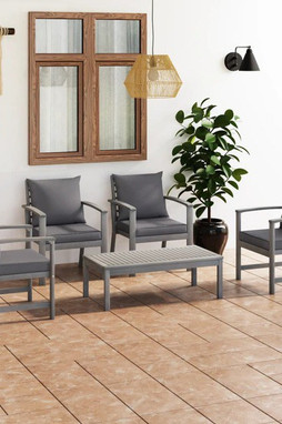 vidaXL 3057785 - 5 Piece Garden Lounge Set with Cushion Solid Acacia Wood