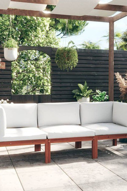vidaXL 3057883 - 3-Seater Garden Sofa with Cushion Solid Acacia Wood