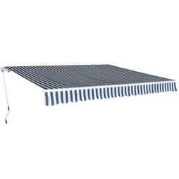 vidaXL 275570 - Auvent pliable manuel 400 cm /blanc