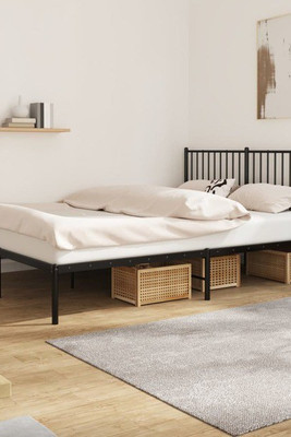 vidaXL 350866 - Metal Bed Frame without Mattress with Headboard 150x200cm