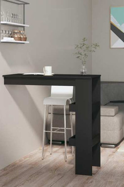 vidaXL 811782 - Table de bar murale 102x45x103,5 cm Bois dingénierie