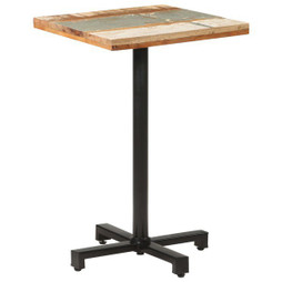 vidaXL 320286 - Table de bistro Carrée 50x50x75 cm Bois de récupération massif