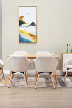 vidaXL 278419 - Chaises à manger lot de 6 crème tissu