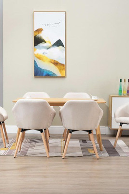 vidaXL 278419 - Dining Chairs 6 pcs Fabric