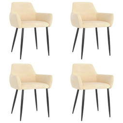 vidaXL 3068042 - Chaises à manger lot de 4 Velours