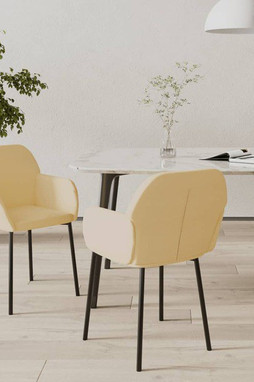 vidaXL 344710 - Chaises à manger lot de 2 Velours