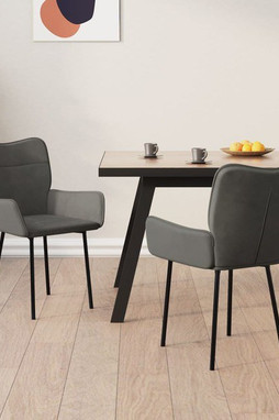 vidaXL 344821 - Chaises à manger lot de 2 foncé Velours