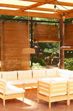 vidaXL 3097259 - Salon de jardin 11 pcs avec coussins crème Bois de pin solide