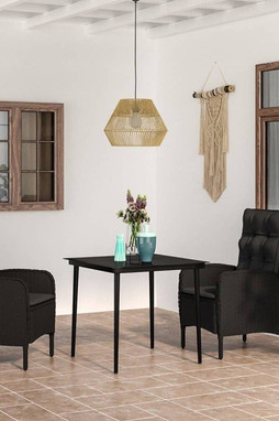 vidaXL 3099365 - Ensemble à manger de jardin avec coussins 3 pcs noir
