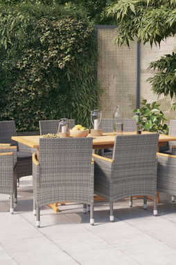 vidaXL 3103587 - Ensemble à manger de jardin 9 pcs avec coussins