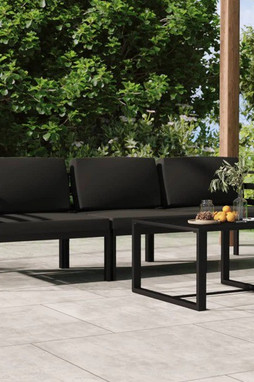 vidaXL 3107776 - Salon de jardin 4 pcs avec coussins Aluminium