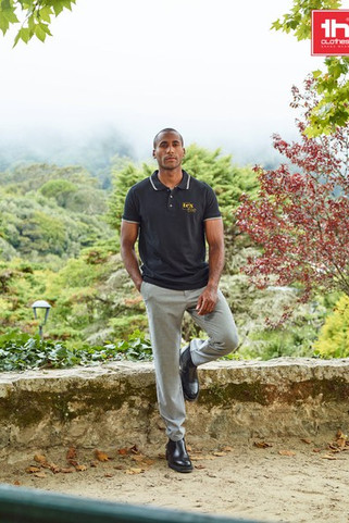 TH Clothes 30137 - Mens Polo Shirt with contrast colour trim and buttons