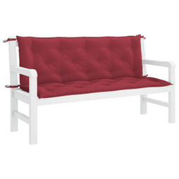 vidaXL 315025 - Garden Bench Cushion Wine 150x(50+50)x7cm Oxford Fabric