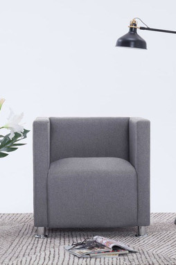 vidaXL 282260 - Fauteuil cabriolet gris clair tissu