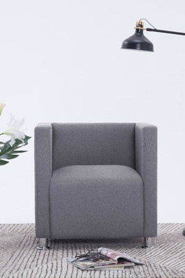 vidaXL 282260 - Cube Armchair Light Gray Fabric