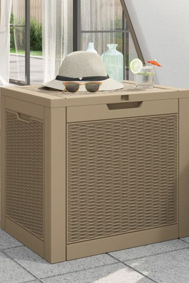 vidaXL 364179 - Boîte de stockage de jardin marron clair 55,5x43x53 cm PP