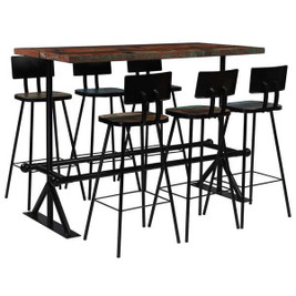 vidaXL 245400 - Bar Set 7 Piece Solid Reclaimed Wood