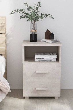 vidaXL 340413 - Bedside Cabinet HAMAR 40x35x62 cm Solid Wood Pine