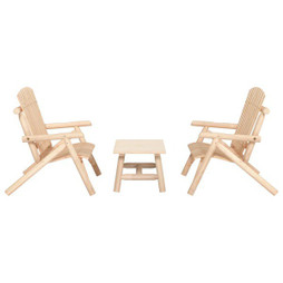 vidaXL 3185515 - 3 Piece Garden Lounge Set Solid Wood Spruce