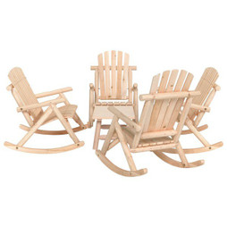vidaXL 3185529 - 5 Piece Garden Lounge Set Solid Wood Spruce