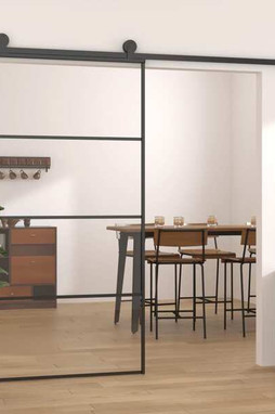 vidaXL 149481 - Porte coulissante Aluminium et verre ESG 102,5x205 cm