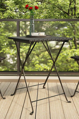 vidaXL 319983 - Folding Bistro Table 55x54x71 cm Poly Rattan