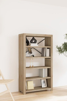 vidaXL 345084 - 5-Tier Bookcase 80x30x140 cm Solid Wood Acacia