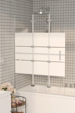vidaXL 150738 - Folding Shower Enclosure ESG 100x140 cm White