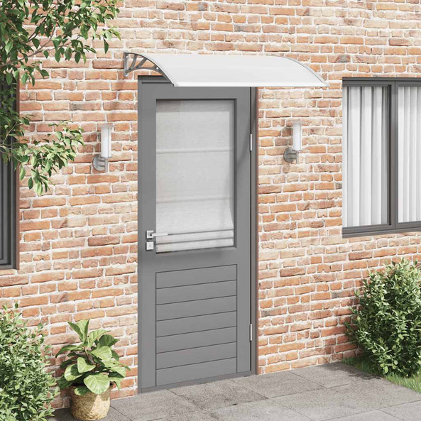 vidaXL 144818 - Door Canopy Grey and Transparent 120x75 cm PC