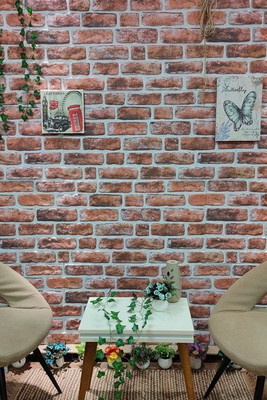 vidaXL 149578 - 3D Wall Panels with Dark Brick Design 10 pcs EPS