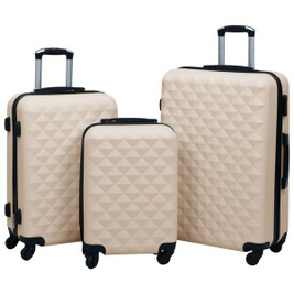 vidaXL 92416 - Ensemble de valises rigides 3 pcs Doré ABS