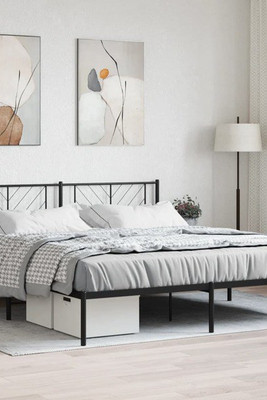 vidaXL 372185 - Metal Bed Frame without Mattress with Headboard 193x203cm