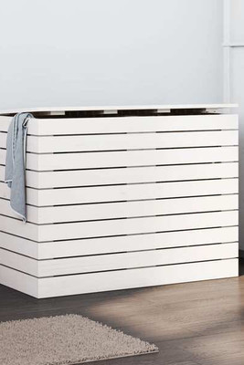 vidaXL 832320 - Laundry Basket 88.5x44x66 cm Solid Wood Pine