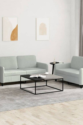 vidaXL 3201974 - 2 Piece Sofa Set Light Velvet