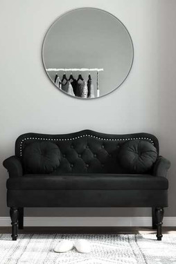vidaXL 372145 - Banc avec coussins noir 120,5x65x75 cm velours