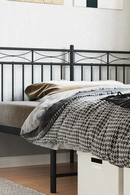 vidaXL 373723 - Metal Headboard 135 cm
