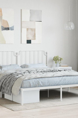 vidaXL 373941 - Metal Bed Frame without Mattress with Headboard 183x213cm
