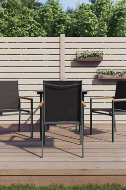 vidaXL 3187034 - 5 Piece Garden Dining Set Textilene and Steel