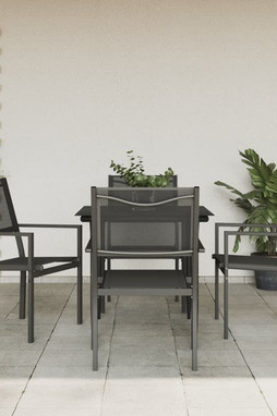 vidaXL 3200719 - 5 Piece Garden Dining Set Steel and Textilene