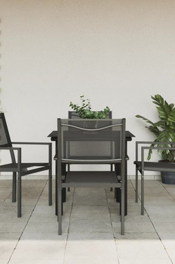 vidaXL 3200727 - 5 Piece Garden Dining Set Steel and Textilene