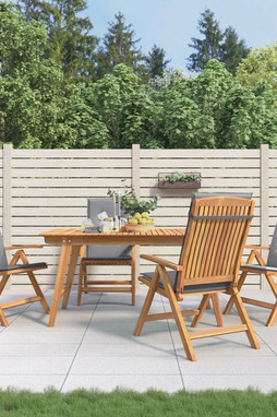vidaXL 3196464 - Reclining Garden Chairs with Cushions 4 pcs Solid Wood Teak