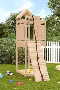 vidaXL 3156874 - Playhouse with Climbing Wall Solid Wood Pine