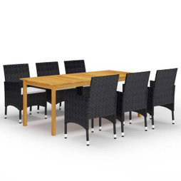 vidaXL 3067855 - 7 Piece Garden Dining Set