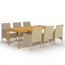 vidaXL 3067857 - 7 Piece Garden Dining Set