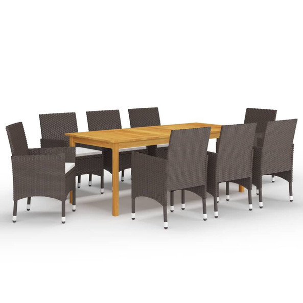 vidaXL 3067862 - 9 Piece Garden Dining Set