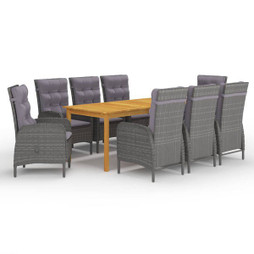 vidaXL 3067869 - 9 Piece Garden Dining Set