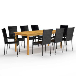 vidaXL 3067881 - 9 Piece Garden Dining Set