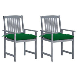 vidaXL 3061261 - Garden Chairs with Cushions 2 pcs Solid Acacia Wood